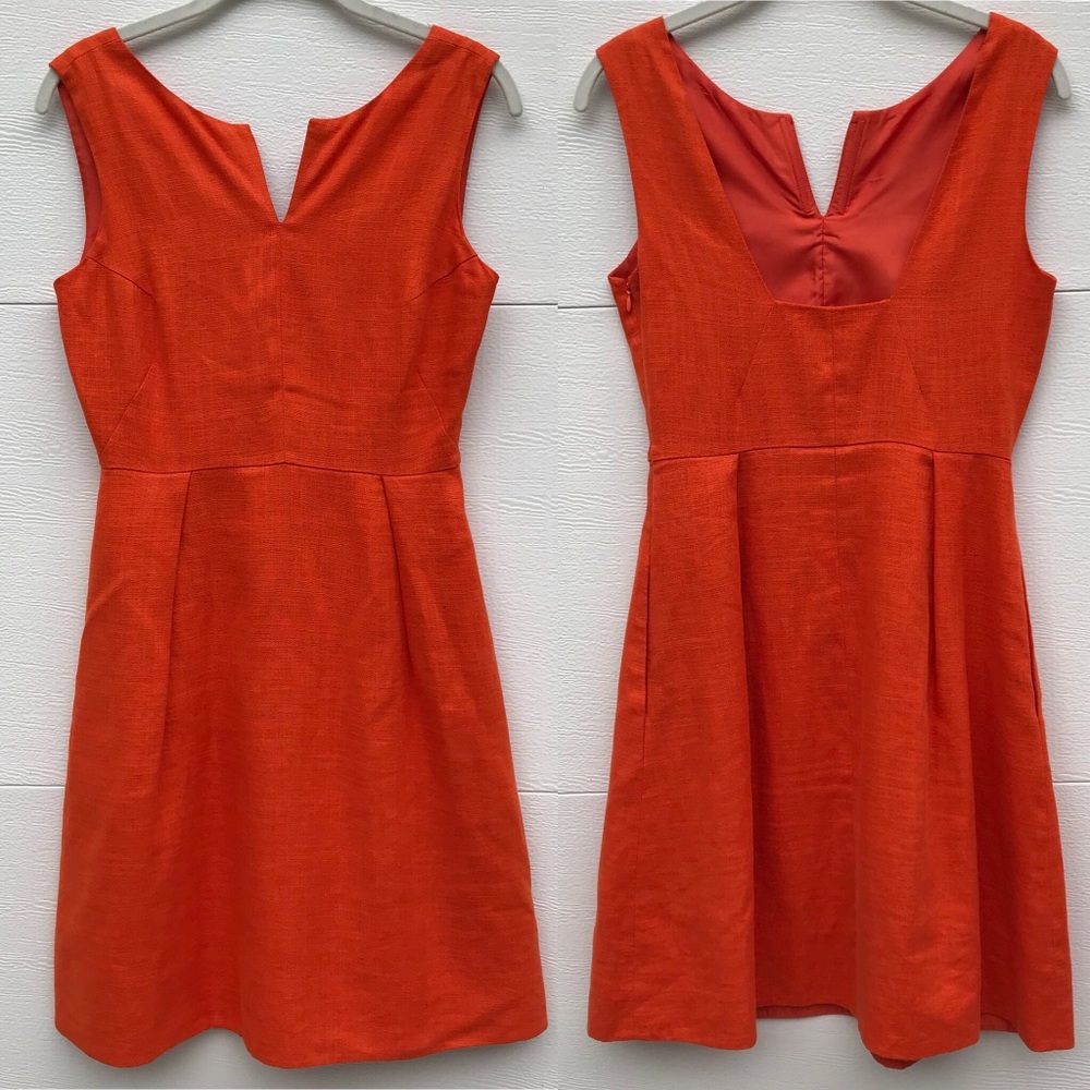 kate spade Orange Fit-and-Flare Sleeveless Dress